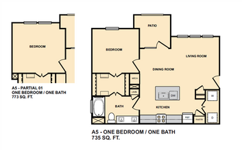 A5 - 1 Bedroom 13205 floor plan